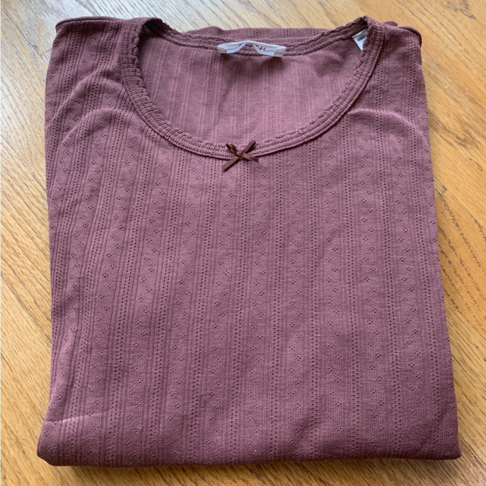 DOEN ANNIE TEE - CANYON size L brown rust/blush